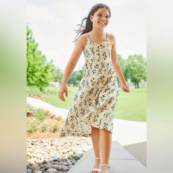 GB Girls Sleeveless Floral Embroidered Midi Dress Sz 12 NWT | Gianni Bini Dress- - Picture 7 of 15